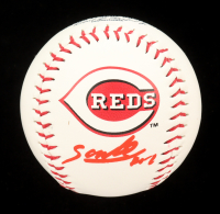 Carlos Sanchez Signed OML Reds Logo Baseball (JSA) at PristineAuction.com