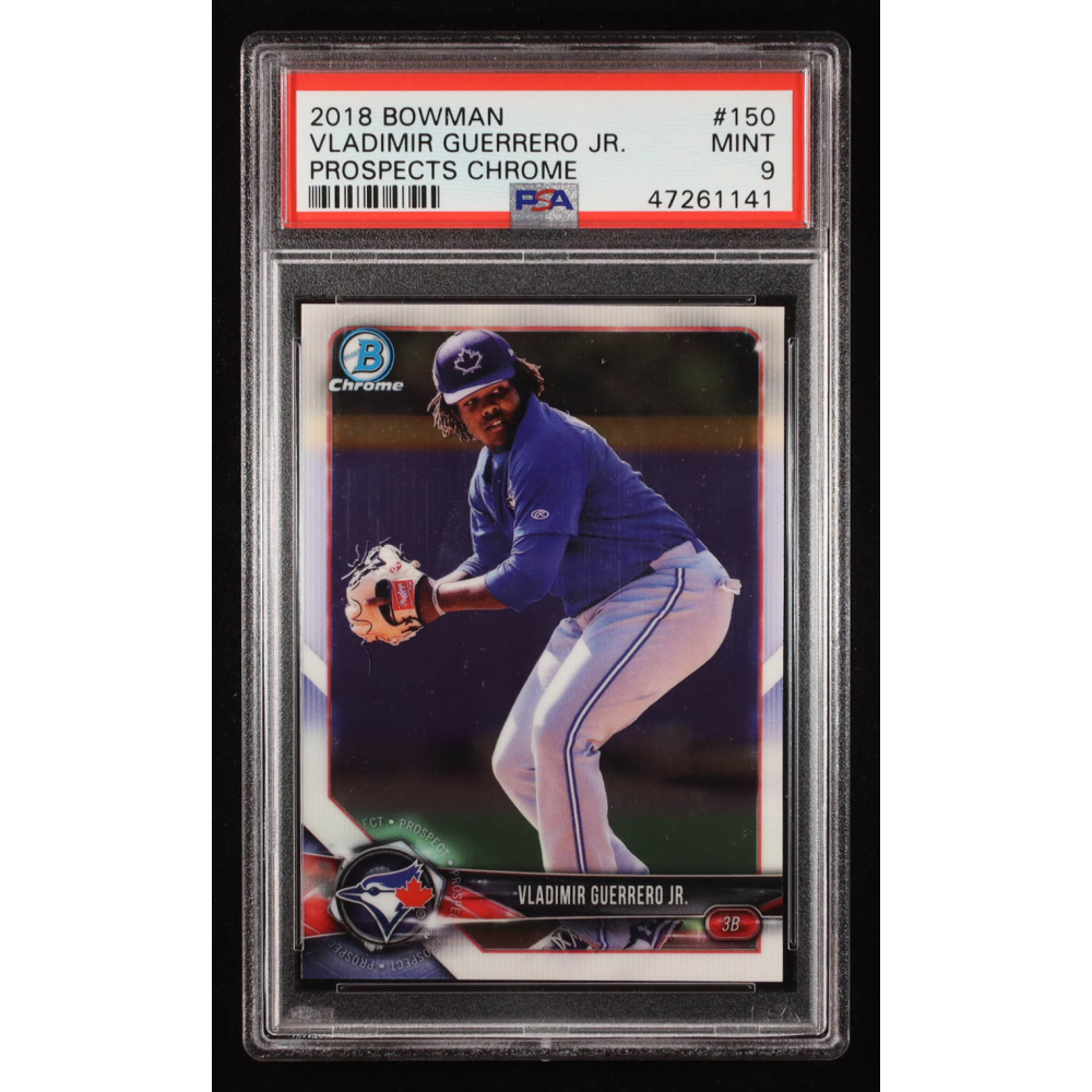 Vladimir Guerrero Jr. 2018 Bowman Chrome Prospects #BCP150 RC (PSA 9) at PristineAuction.com