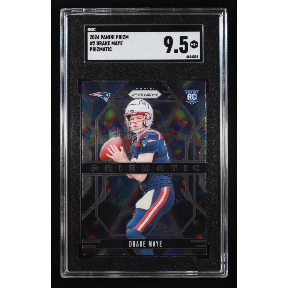 Drake Maye 2024 Panini Prizm Prizmatic #2 (SGC 9.5) at PristineAuction.com