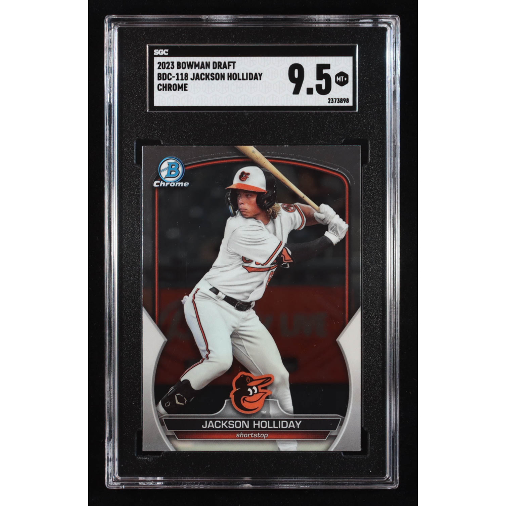 Jackson Holliday 2023 Bowman Chrome Draft #BDC118 RC (SGC 9.5) at PristineAuction.com