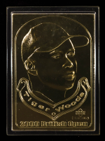 Tiger Woods 2001 Upper Deck Collectibles 2000 British Open 23Kt Gold Card at PristineAuction.com