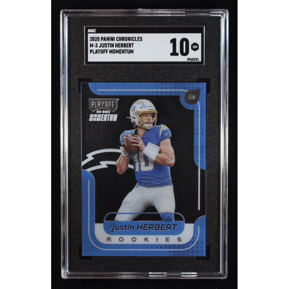 Justin Herbert 2020 Momentum Rookies #3 RC (SGC 10) at PristineAuction.com