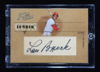 Lou Brock 2005 Leather and Lumber Leather Cuts #37 #33/64 at PristineAuction.com