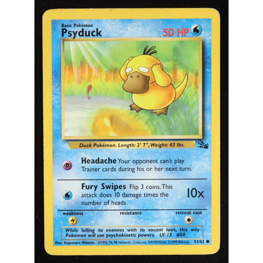 Psyduck 1997 Pokemon The Mystery of the Fossils Japanese #54 at PristineAuction.com