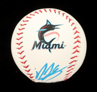 Deyvison De Los Santos Signed OML Marlins Logo Baseball (JSA) at PristineAuction.com