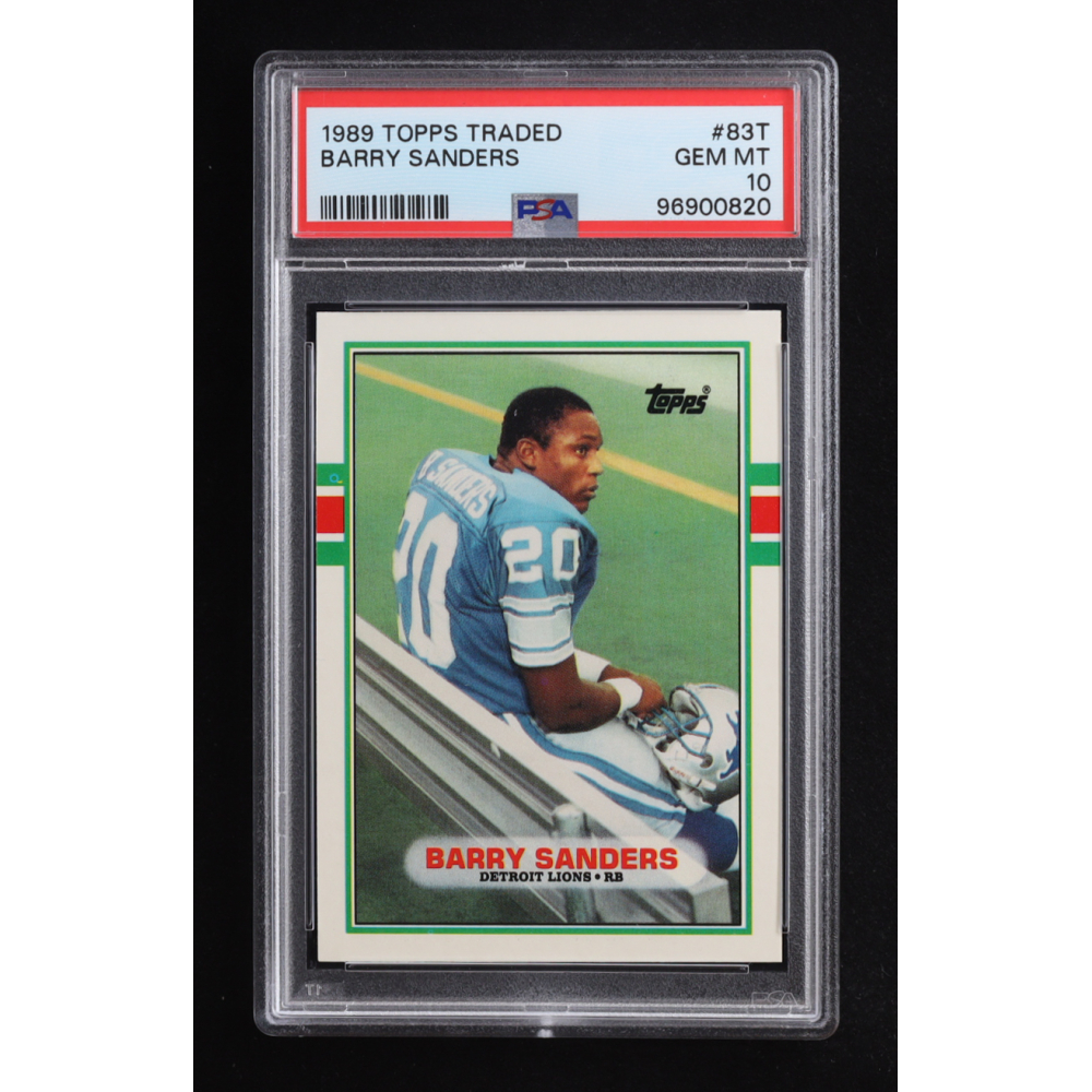 Barry Sanders 1989 Topps Traded #83T RC (PSA 10) at PristineAuction.com
