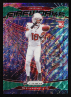 Marvin Harrison Jr. 2024 Panini Prizm Fireworks Prizms Green #20 RC at PristineAuction.com