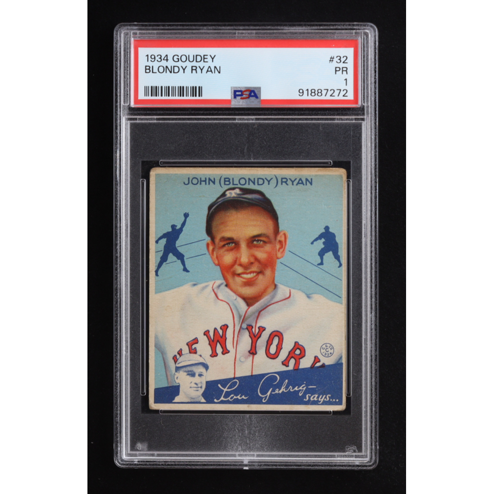 Blondy Ryan 1934 Goudey #32 RC (PSA 1) at PristineAuction.com