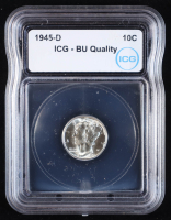 1945-D Mercury Silver 10c (ICG BU Quality) at PristineAuction.com