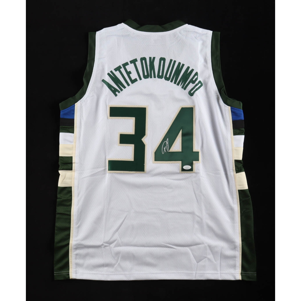 Giannis Antetokounmpo Signed Jersey (JSA) at PristineAuction.com