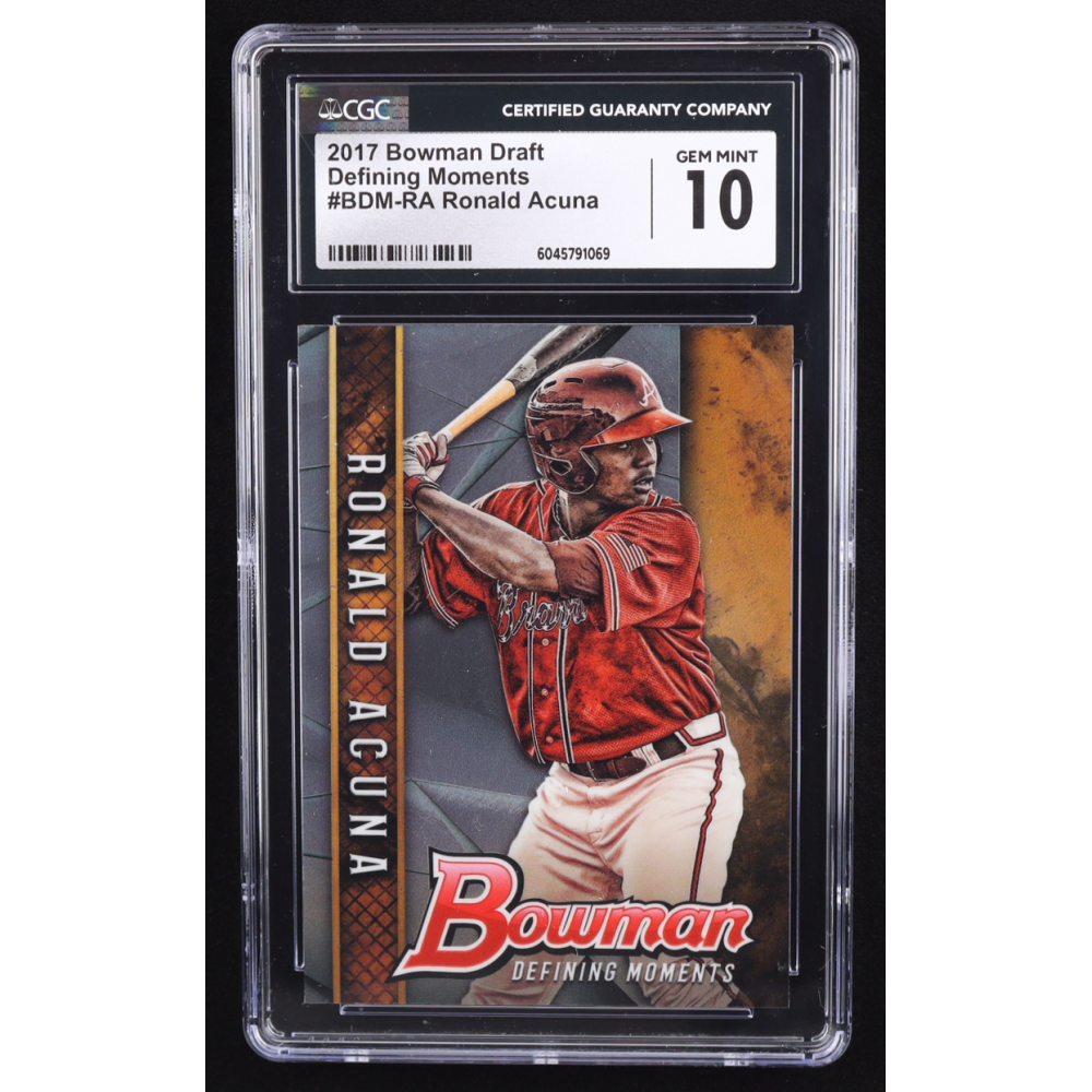 Ronald Acuna 2017 Bowman Draft Defining Moments #RA (CGC 10) at PristineAuction.com