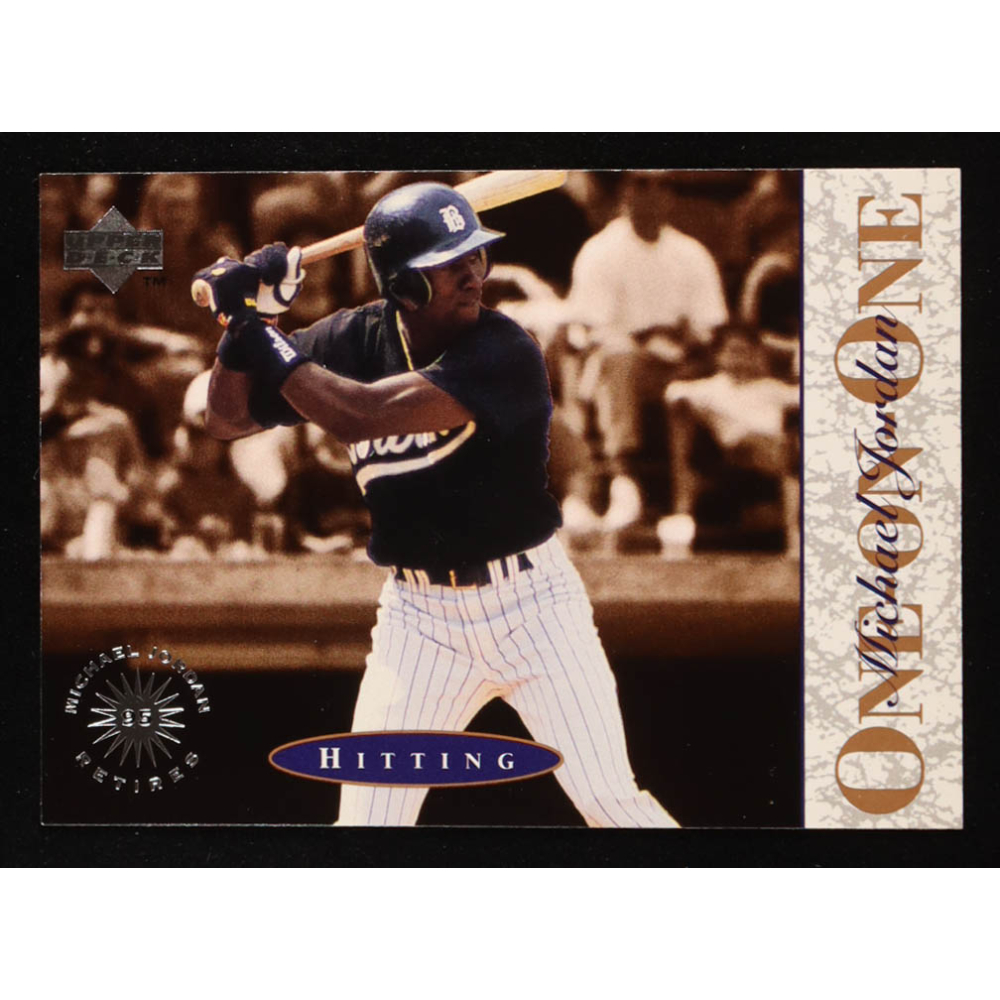Michael Jordan 1995 Upper Deck Minors Michael Jordan One On One Hitting #3 RC at PristineAuction.com