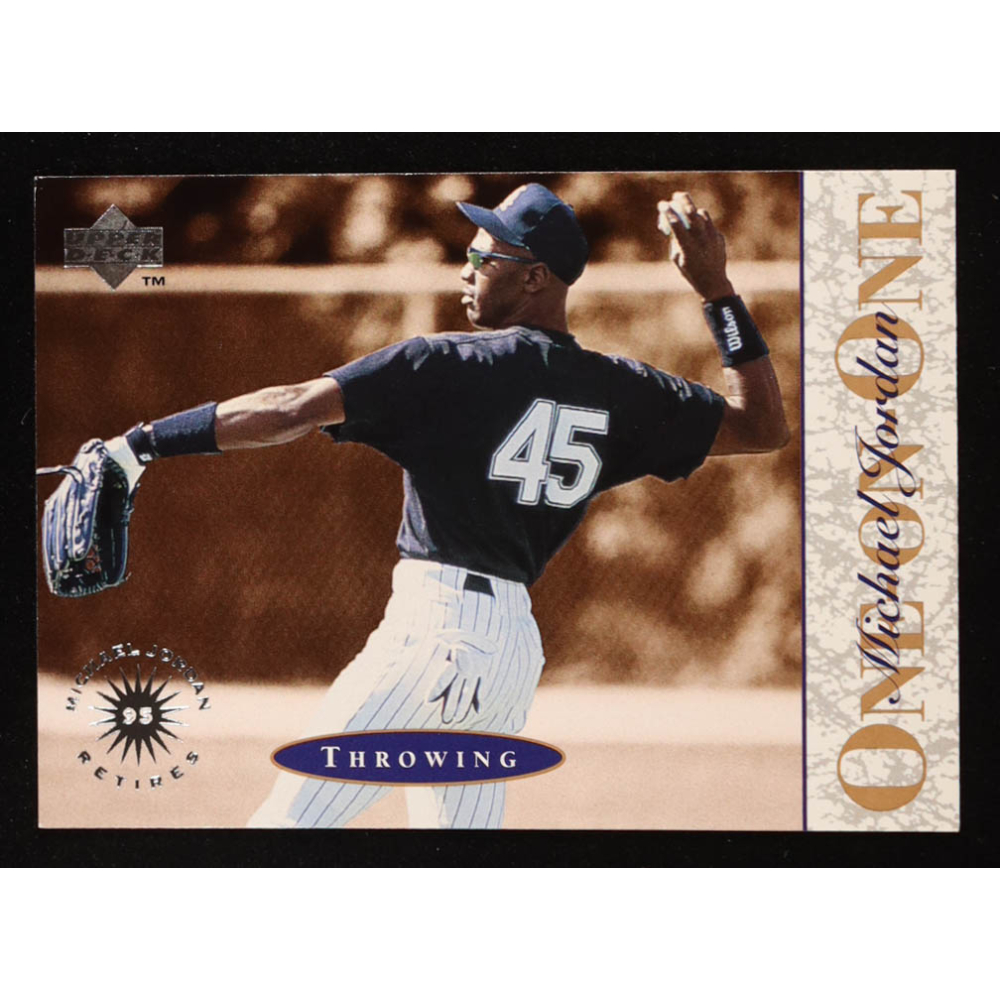Michael Jordan 1995 Upper Deck Minors Michael Jordan One On One Throwing #1 RC at PristineAuction.com