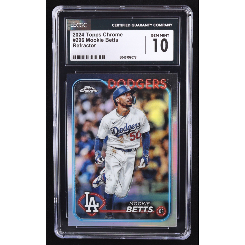 Mookie Betts 2024 Topps Chrome Refractor #296 (CGC 10) at PristineAuction.com