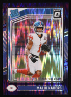 Malik Nabers 2024 Donruss Optic Purple Shock #271 RR RC at PristineAuction.com