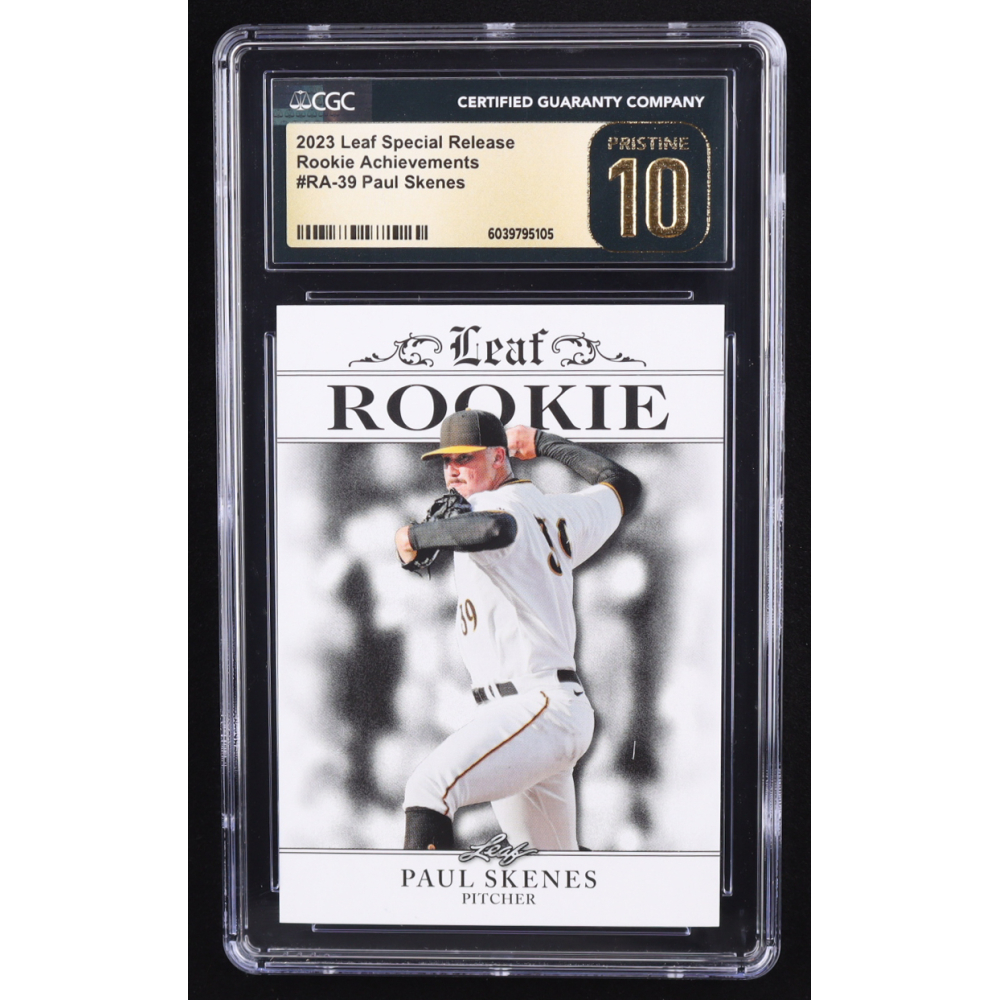 Paul Skenes 2023 Leaf Special Release RC Year #RA-39 RC (CGC 10 | Pristine Black Label) at PristineAuction.com