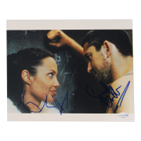 Angelina Jolie & Gerard Butler Signed "Lara Croft-Tomb Raider: The Cradle of Life" 8x10 Photo (ACOA) at PristineAuction.com