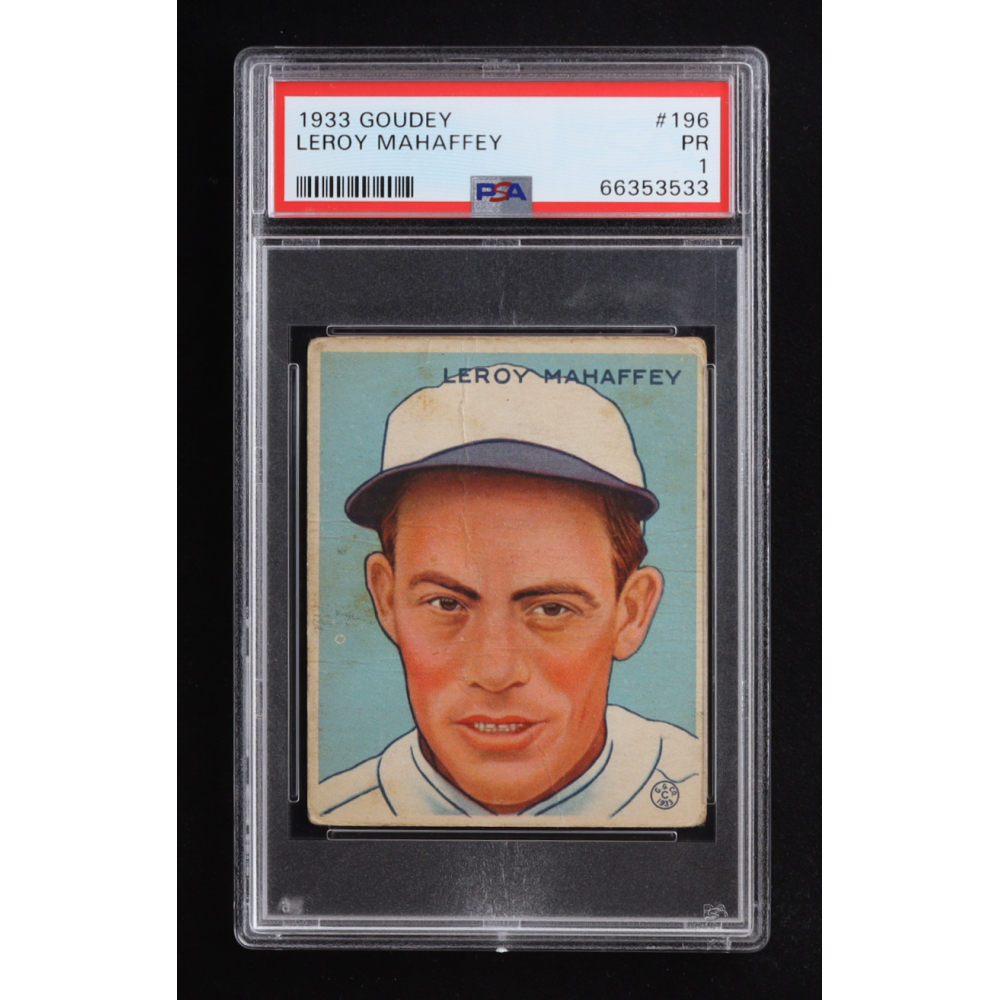 Leroy Mahaffey 1933 Goudey #196 RC (PSA 1) at PristineAuction.com