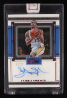 Latrell Sprewell 2020-21 Panini One and One First Team Signatures Red #28 #3/15 at PristineAuction.com
