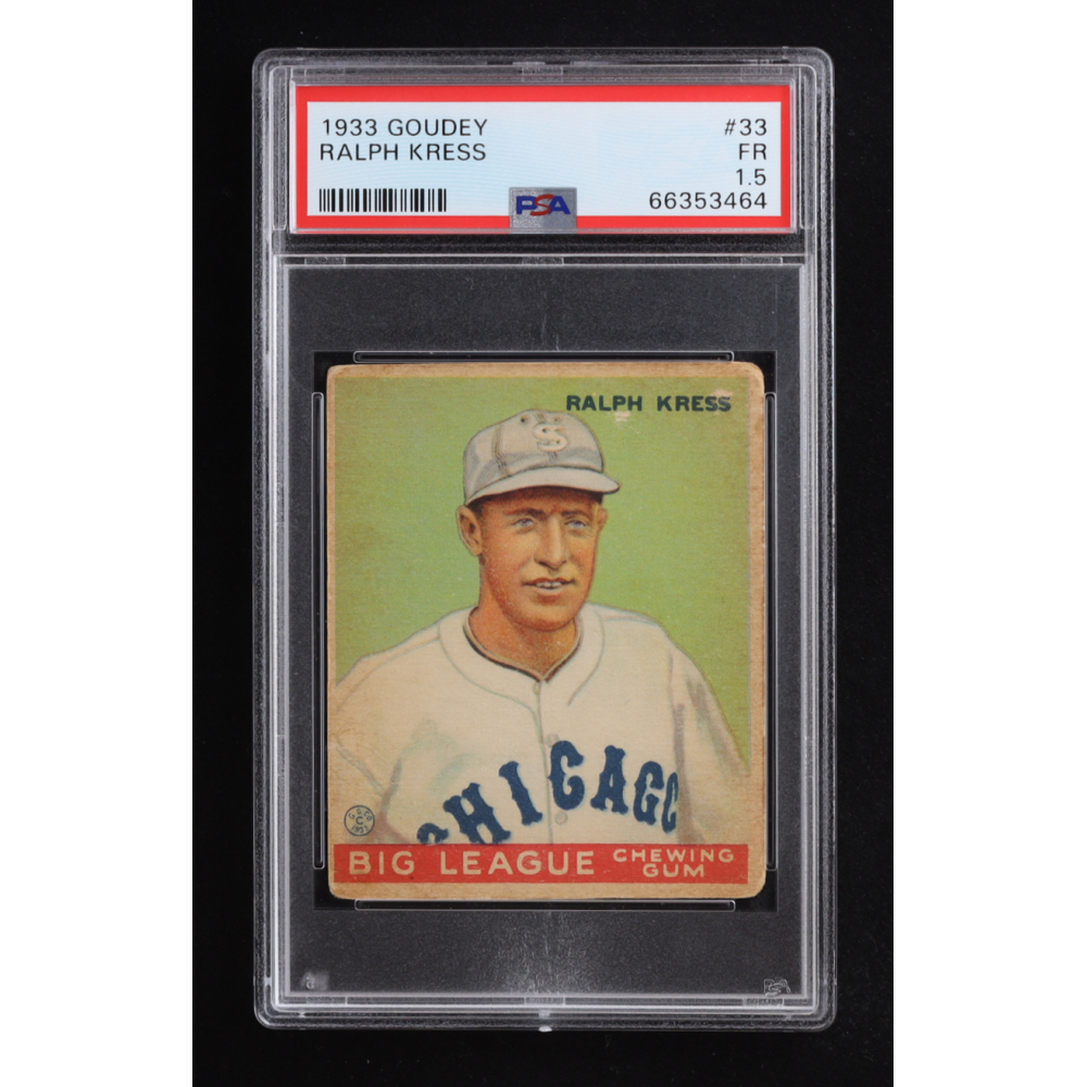 Ralph Kress 1933 Goudey #33 RC (PSA 1.5) at PristineAuction.com