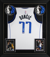 Luka Doncic Signed Mavericks Custom Framed Nike Authentic Jersey (Fanatics) at PristineAuction.com
