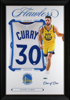 Stephen Curry Signed Warriors Custom Framed Jersey (JSA) at PristineAuction.com