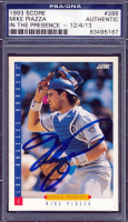 Mike Piazza Signed 1993 Score #286 RC (PSA) at PristineAuction.com