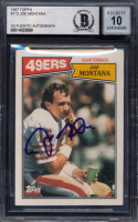 Joe Montana Signed 1987 Topps #112 (BGS | Autograph Graded 10) at PristineAuction.com