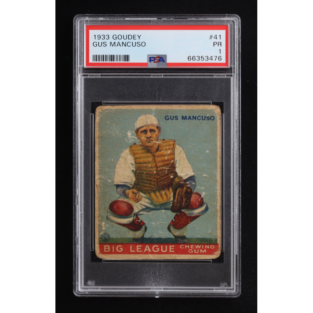 Gus Mancuso 1933 Goudey #41 RC (PSA 1) at PristineAuction.com