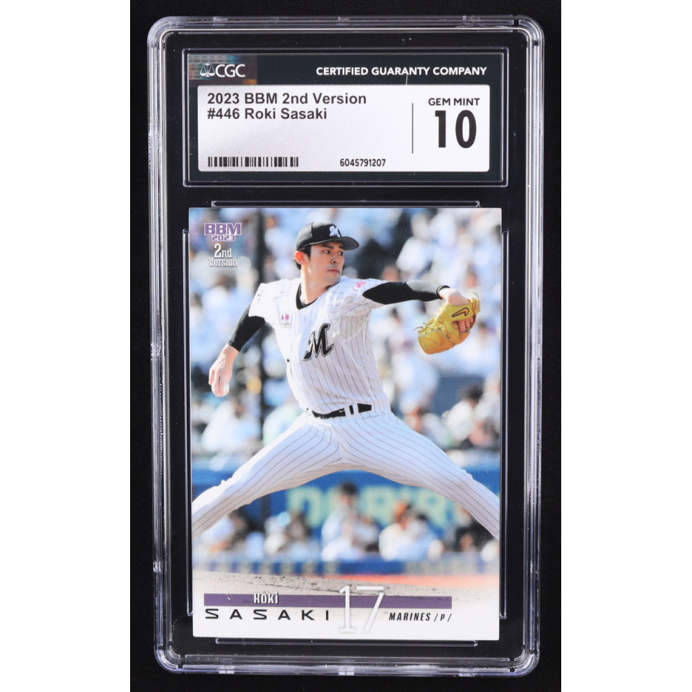Roki Sasaki 2023 BBM Japan #446 RC (CGC 10) at PristineAuction.com