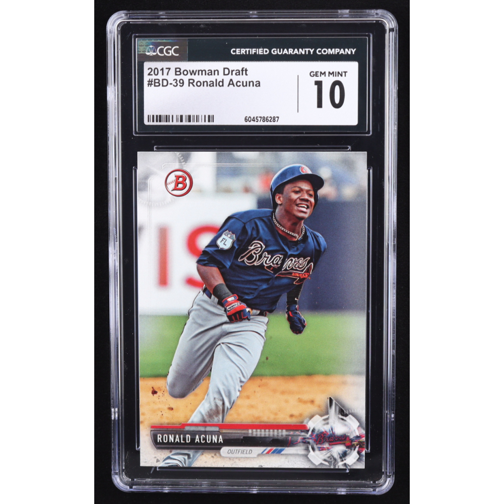 Ronald Acuna 2017 Bowman Chrome Draft #BDC39 RC (CGC 10) at PristineAuction.com