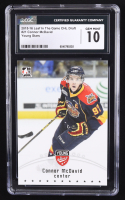 Connor McDavid 2015-16 Leaf In The Game CHL Draft #21 Young Stars RC (CGC 10) at PristineAuction.com