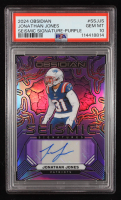 Jonathan Jones 2024 Panini Obsidian Seismic Signatures Purple #13 #43/49 (PSA 10) at PristineAuction.com