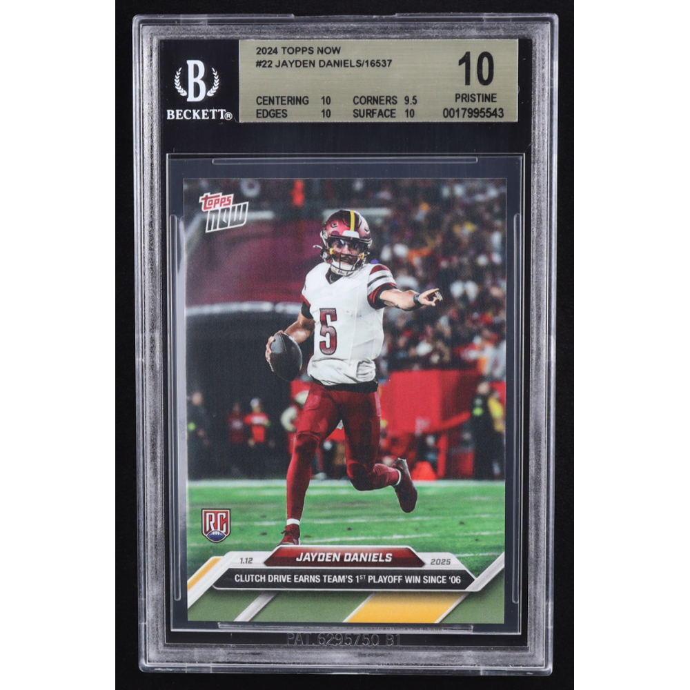 Jayden Daniels 2024 Topps Now #22 RC (BGS 10) at PristineAuction.com