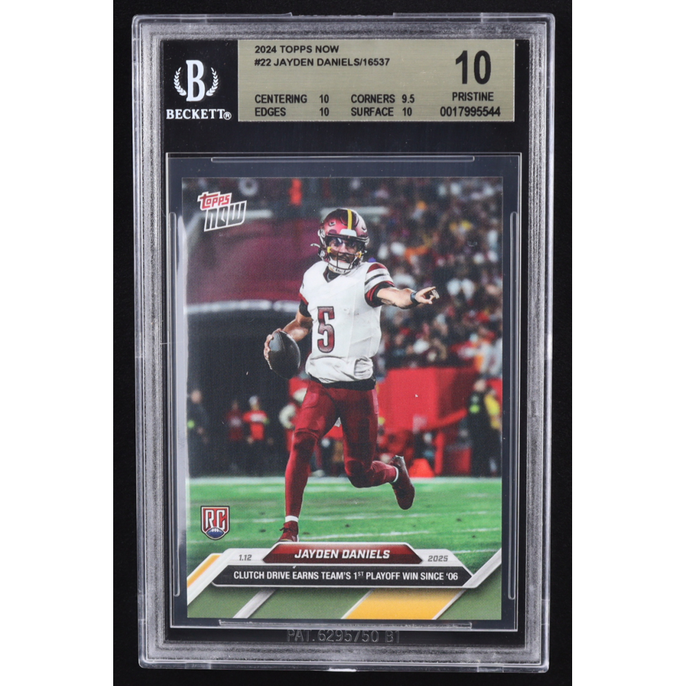 Jayden Daniels 2024 Topps Now #22 RC (BGS 10) at PristineAuction.com