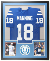 Peyton Manning Signed Colts Custom Framed Jersey (Steiner) at PristineAuction.com