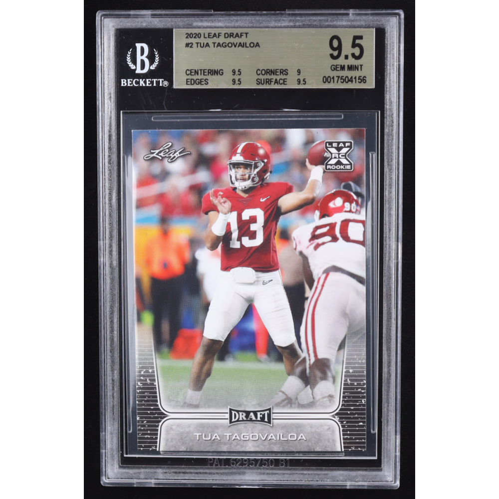 Tua Tagovailoa 2020 Leaf Draft #2 RC (BGS 9.5) at PristineAuction.com