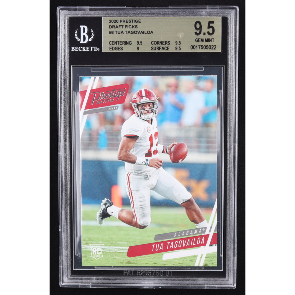 Tua Tagovailoa 2020 Prestige Draft Picks #6 RC (BGS 9.5) at PristineAuction.com