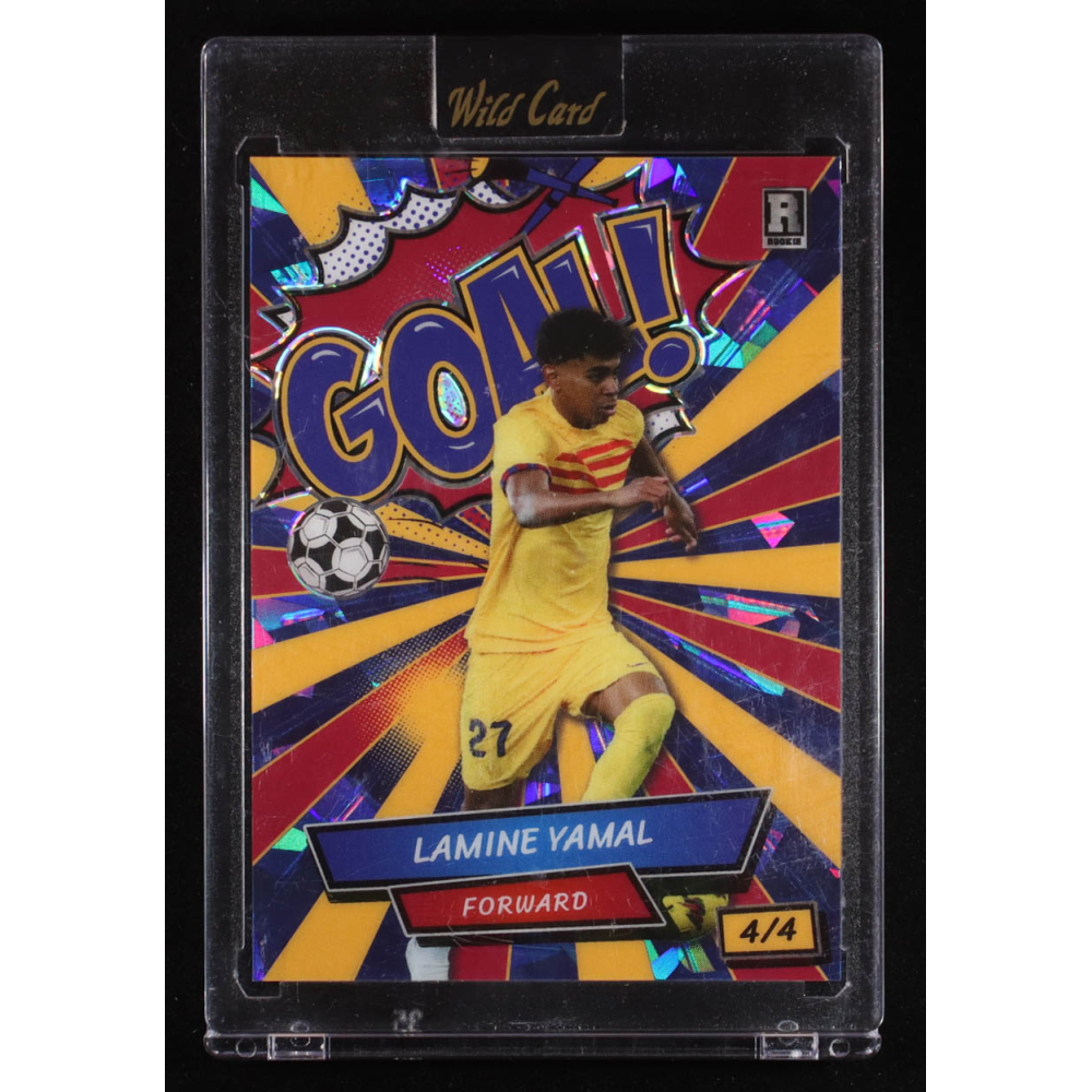 Lamine Yamal 2024 Wild Card Alumination Comix GOAL! Blue Crystal #ACGRLY2 RC #4/4 at PristineAuction.com