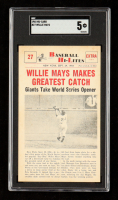 Willie Mays 1960 Nu-Card Hi-Lites Makes Greatest Catch #27 (SGC 5) at PristineAuction.com