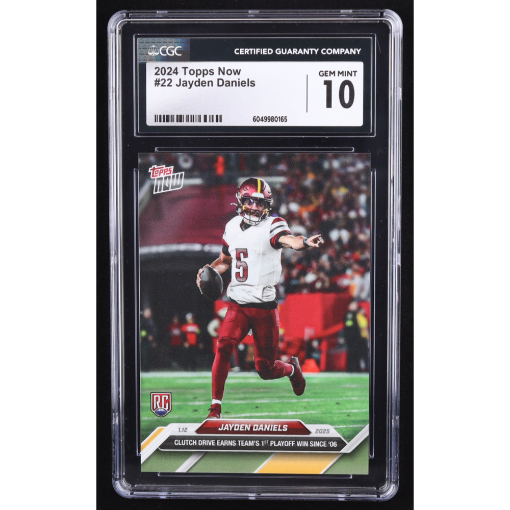 Jayden Daniels 2024 Topps Now #22 RC (CGC 10) at PristineAuction.com