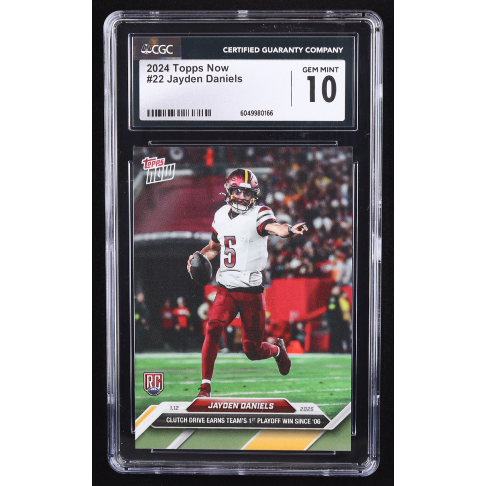 Jayden Daniels 2024 Topps Now #22 RC (CGC 10) at PristineAuction.com