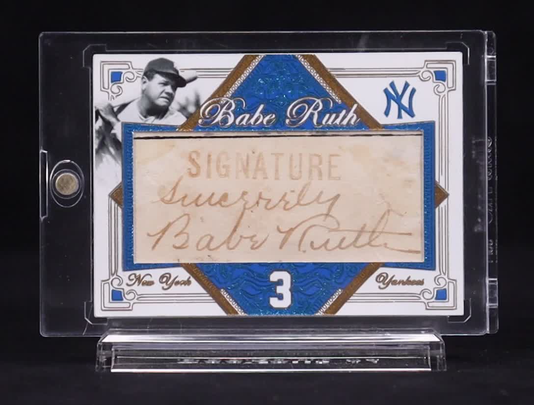 Babe Ruth Signed Custom Trading Card Inscribed "Sincerely" (Beckett) at PristineAuction.com