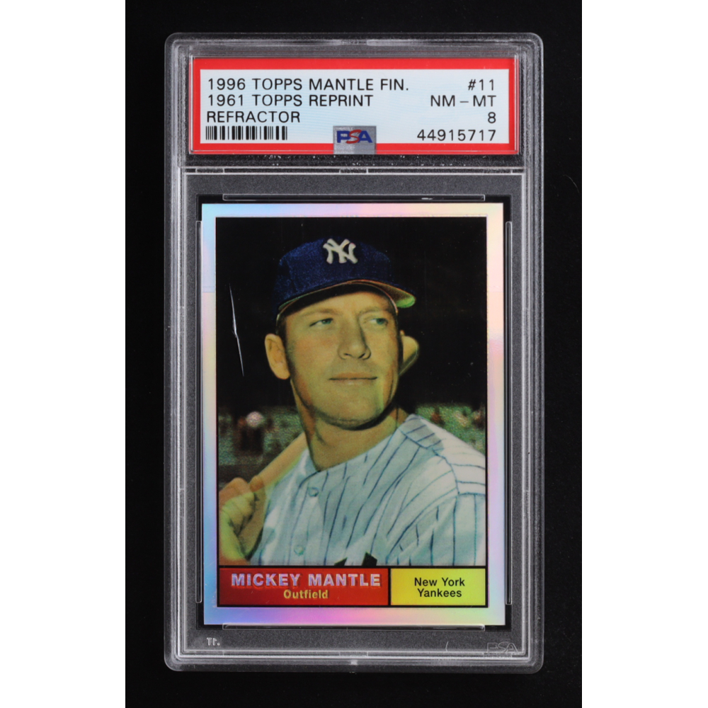 Mickey Mantle 1996 Topps Mantle Finest '61 Topps Refractors #11 (PSA 8) at PristineAuction.com