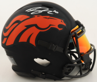 Bo Nix Signed Broncos Full-Size Authentic Eclipse Alternate Speed Helmet With Visor (Beckett) at PristineAuction.com