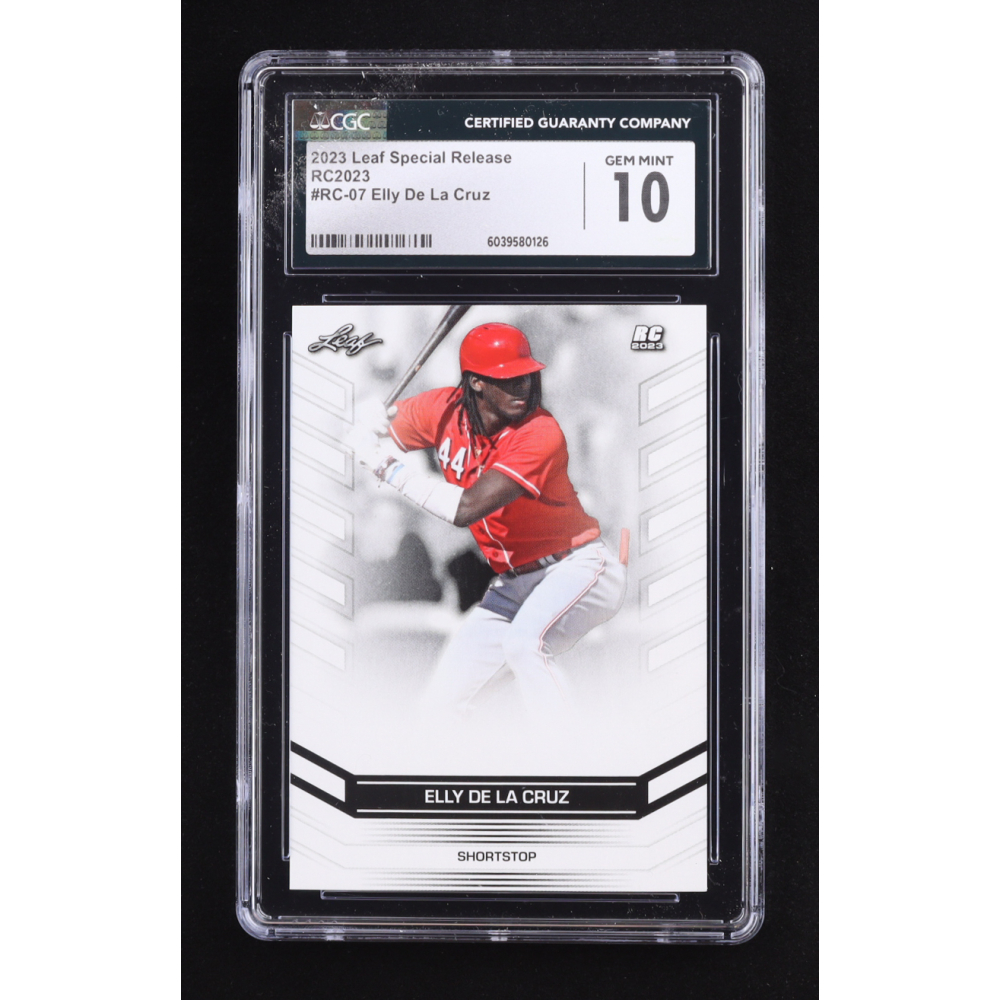 Elly De La Cruz 2023 Leaf Special Release RC2023 #RC07 RC (CGC 10) at PristineAuction.com