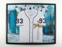 "The Sandlot" Custom Framed Jersey Display Cast-Signed By (6) Including Tom Guiry & Marty York With Multiple Inscriptions (Beckett) at PristineAuction.com