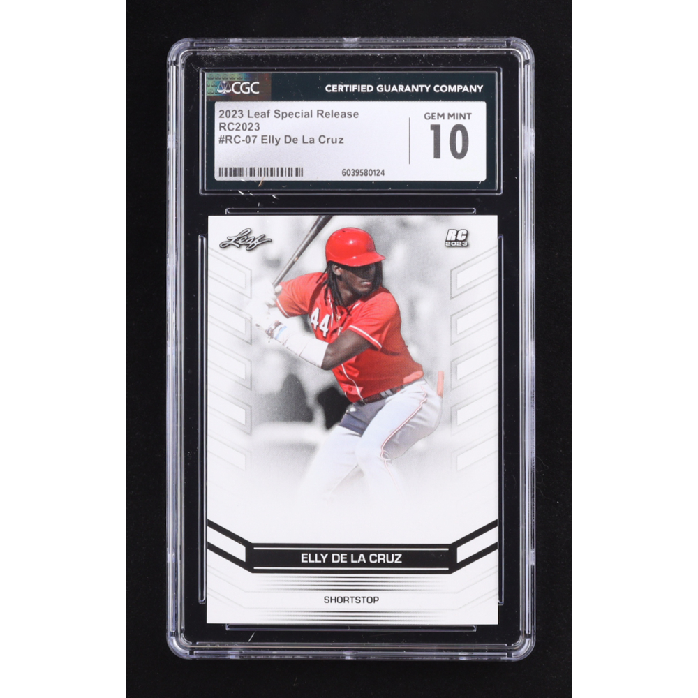 Elly De La Cruz 2023 Leaf Special Release RC2023 #RC07 RC (CGC 10) at PristineAuction.com