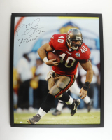 Mike Alstott Signed Tampa Bay Buccaneers Custom Framed Art Canvas Inscribed "A-Train" (JSA) at PristineAuction.com