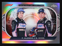 Fernando Alonso / Esteban Ocon 2022 Topps Chrome Formula 1 Constructors Coalition #CCALP at PristineAuction.com